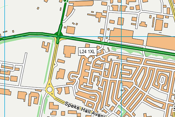 L24 1XL map - OS VectorMap District (Ordnance Survey)