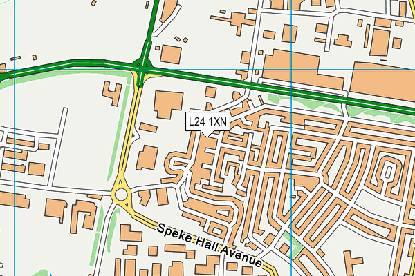 L24 1XN map - OS VectorMap District (Ordnance Survey)