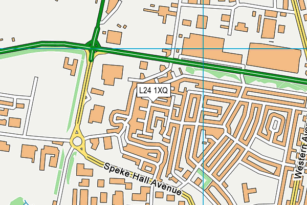 L24 1XQ map - OS VectorMap District (Ordnance Survey)
