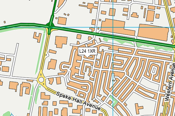 L24 1XR map - OS VectorMap District (Ordnance Survey)