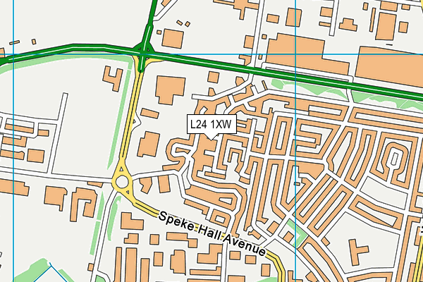 L24 1XW map - OS VectorMap District (Ordnance Survey)