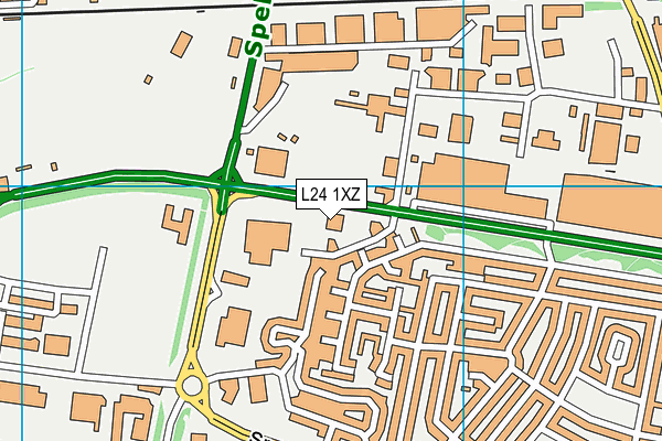 L24 1XZ map - OS VectorMap District (Ordnance Survey)