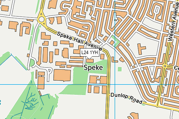 L24 1YH map - OS VectorMap District (Ordnance Survey)
