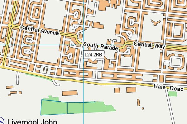 L24 2RB map - OS VectorMap District (Ordnance Survey)