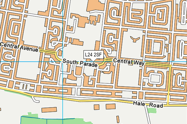 L24 2SF map - OS VectorMap District (Ordnance Survey)