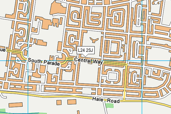 L24 2SJ map - OS VectorMap District (Ordnance Survey)