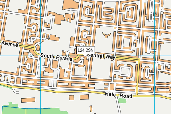 L24 2SN map - OS VectorMap District (Ordnance Survey)