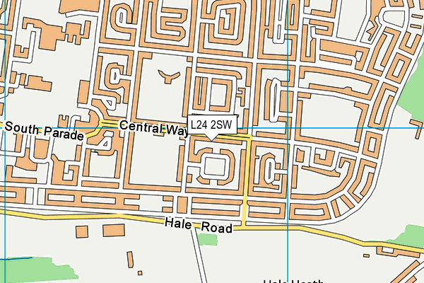 L24 2SW map - OS VectorMap District (Ordnance Survey)