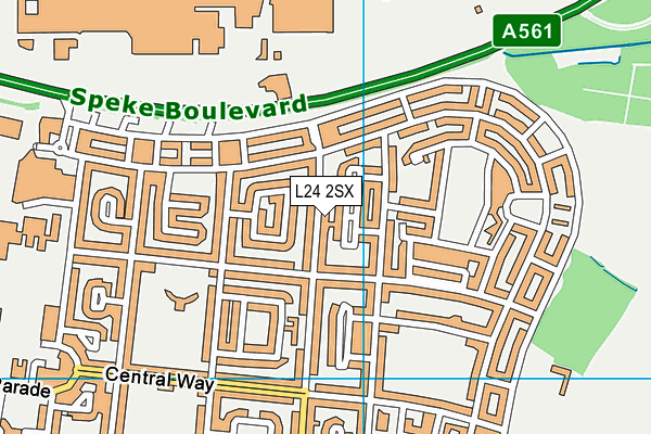 L24 2SX map - OS VectorMap District (Ordnance Survey)