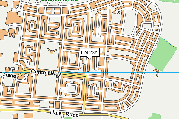 L24 2SY map - OS VectorMap District (Ordnance Survey)