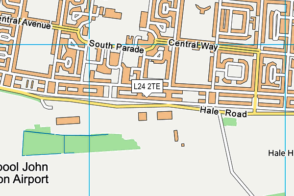 L24 2TE map - OS VectorMap District (Ordnance Survey)