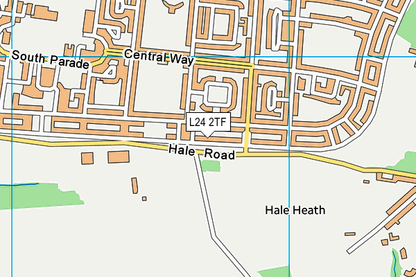 L24 2TF map - OS VectorMap District (Ordnance Survey)