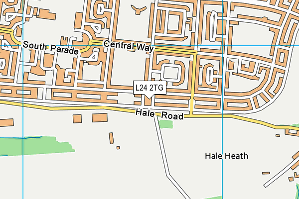L24 2TG map - OS VectorMap District (Ordnance Survey)