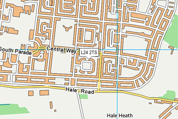 L24 2TS map - OS VectorMap District (Ordnance Survey)