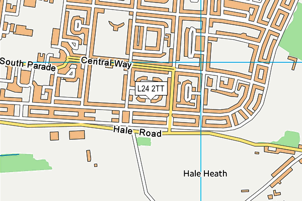 L24 2TT map - OS VectorMap District (Ordnance Survey)