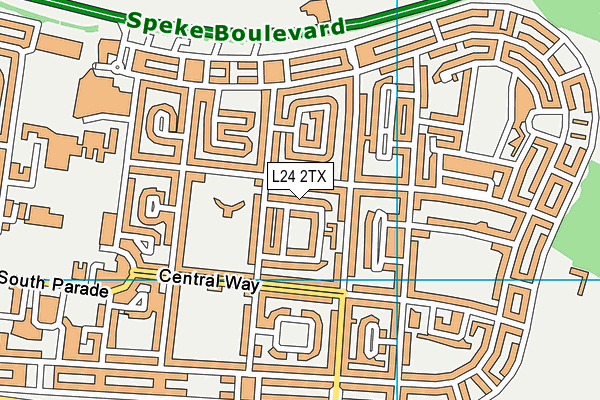 L24 2TX map - OS VectorMap District (Ordnance Survey)