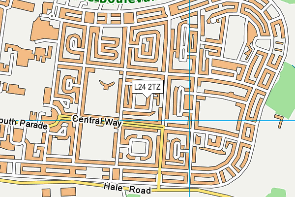 L24 2TZ map - OS VectorMap District (Ordnance Survey)