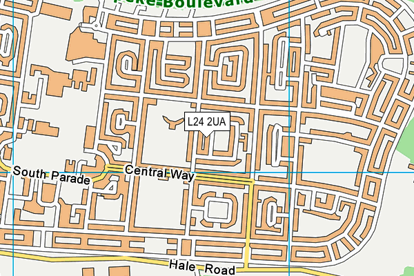 L24 2UA map - OS VectorMap District (Ordnance Survey)