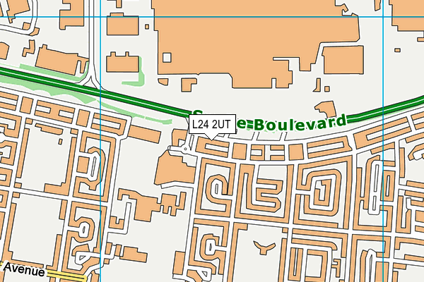 L24 2UT map - OS VectorMap District (Ordnance Survey)