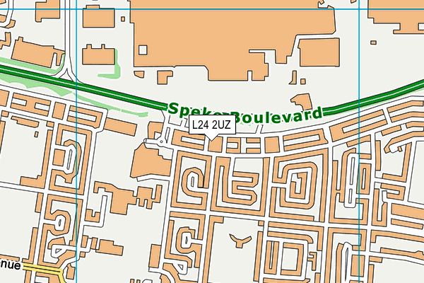 L24 2UZ map - OS VectorMap District (Ordnance Survey)