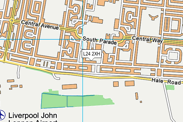 L24 2XH map - OS VectorMap District (Ordnance Survey)