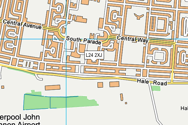 L24 2XJ map - OS VectorMap District (Ordnance Survey)