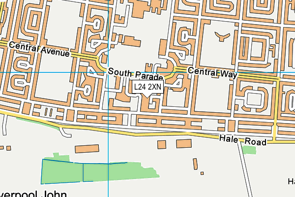 L24 2XN map - OS VectorMap District (Ordnance Survey)