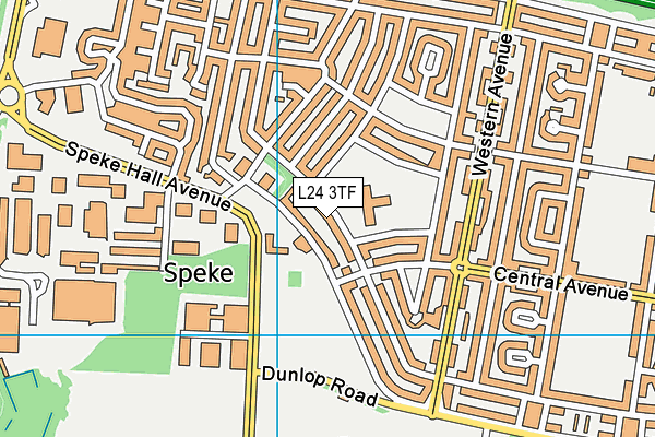 L24 3TF map - OS VectorMap District (Ordnance Survey)