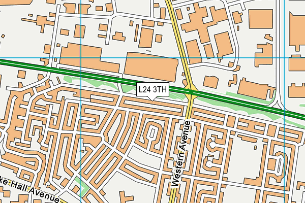 L24 3TH map - OS VectorMap District (Ordnance Survey)