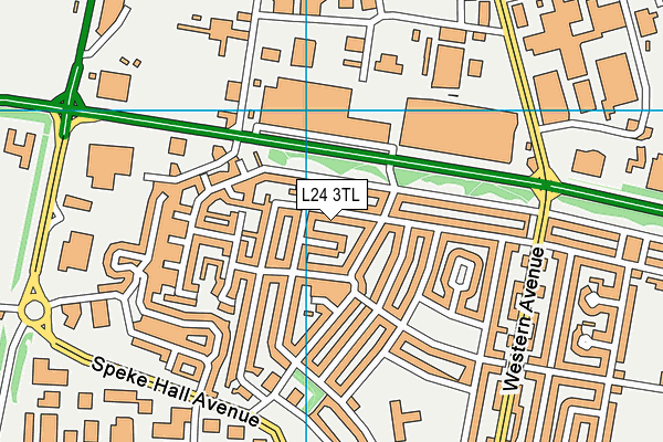 L24 3TL map - OS VectorMap District (Ordnance Survey)