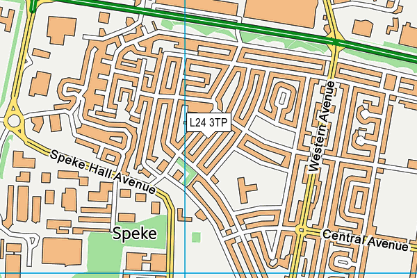 L24 3TP map - OS VectorMap District (Ordnance Survey)