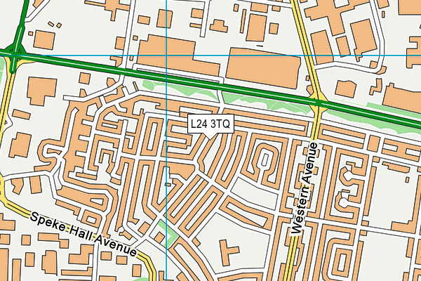 L24 3TQ map - OS VectorMap District (Ordnance Survey)