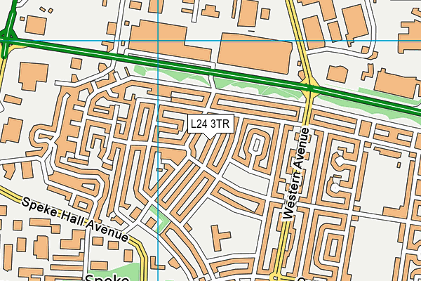 L24 3TR map - OS VectorMap District (Ordnance Survey)