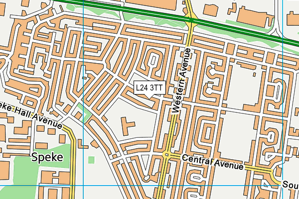 L24 3TT map - OS VectorMap District (Ordnance Survey)