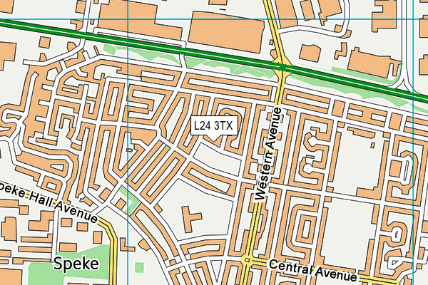 L24 3TX map - OS VectorMap District (Ordnance Survey)