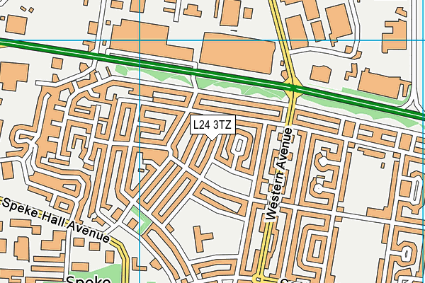 L24 3TZ map - OS VectorMap District (Ordnance Survey)