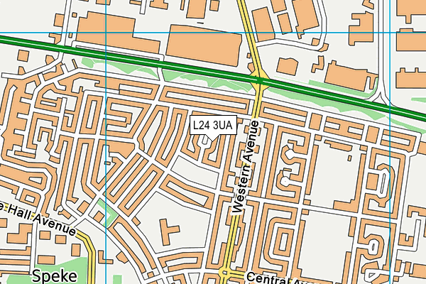 L24 3UA map - OS VectorMap District (Ordnance Survey)