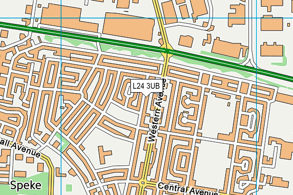 L24 3UB map - OS VectorMap District (Ordnance Survey)