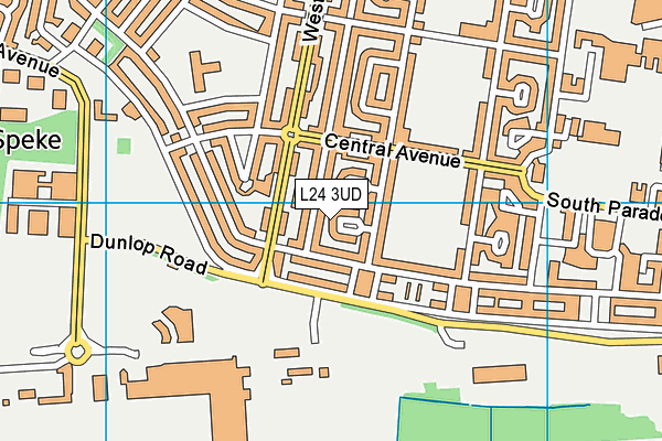 L24 3UD map - OS VectorMap District (Ordnance Survey)