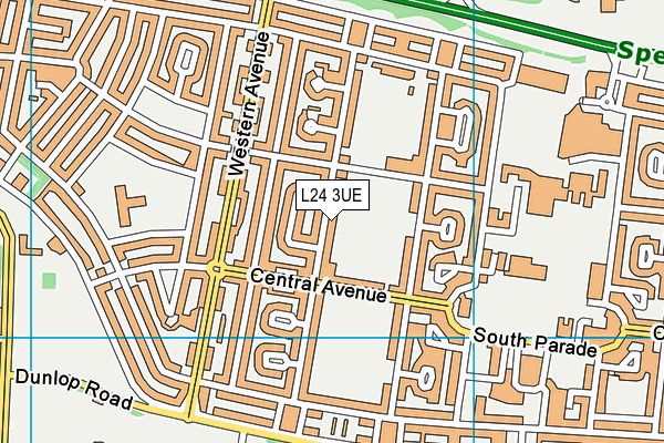 L24 3UE map - OS VectorMap District (Ordnance Survey)