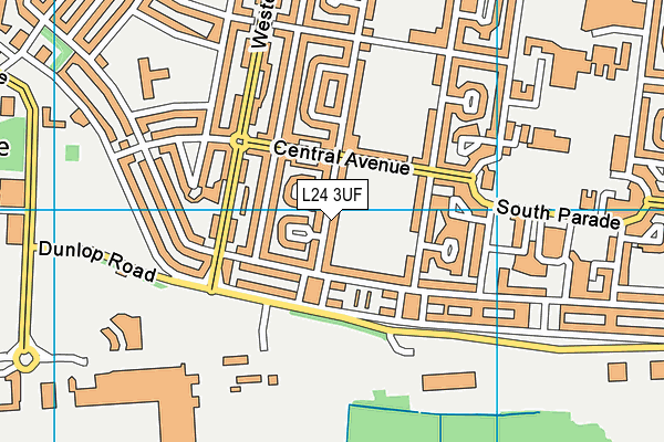 L24 3UF map - OS VectorMap District (Ordnance Survey)