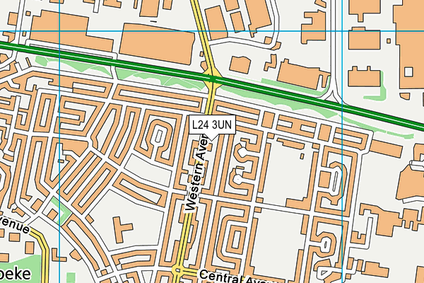 L24 3UN map - OS VectorMap District (Ordnance Survey)