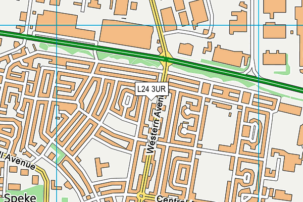 L24 3UR map - OS VectorMap District (Ordnance Survey)