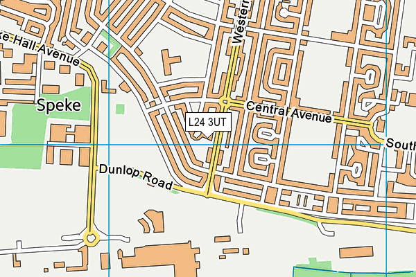 L24 3UT map - OS VectorMap District (Ordnance Survey)
