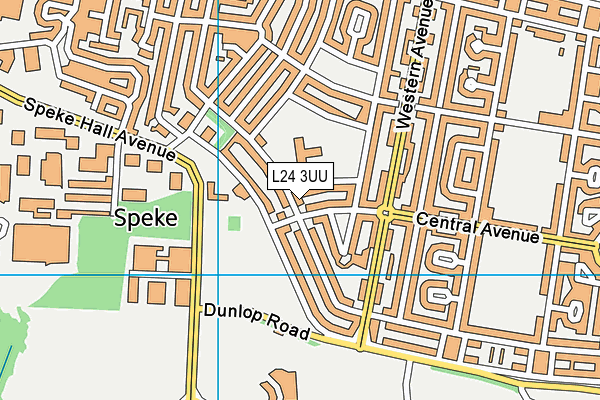 L24 3UU map - OS VectorMap District (Ordnance Survey)