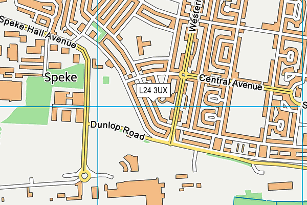 L24 3UX map - OS VectorMap District (Ordnance Survey)