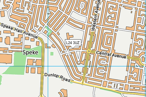 L24 3UZ map - OS VectorMap District (Ordnance Survey)