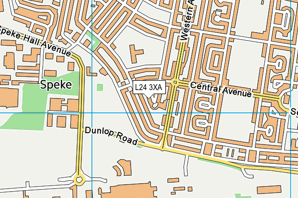 L24 3XA map - OS VectorMap District (Ordnance Survey)