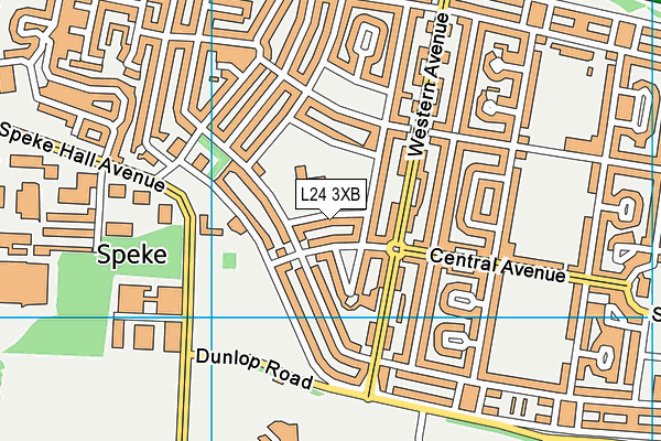L24 3XB map - OS VectorMap District (Ordnance Survey)