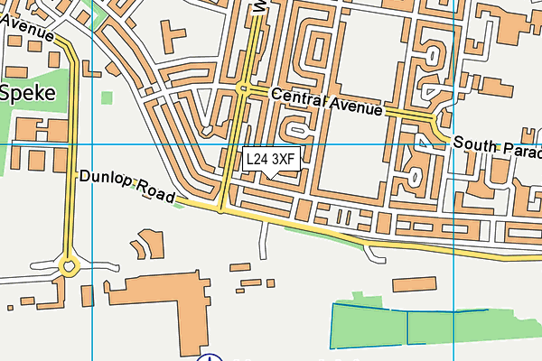 L24 3XF map - OS VectorMap District (Ordnance Survey)